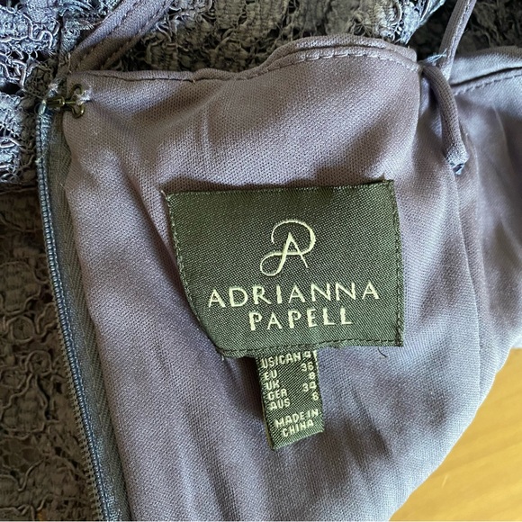 Adrianna Papell boat neck lace sheath dress blue purple - Picture 8 of 9